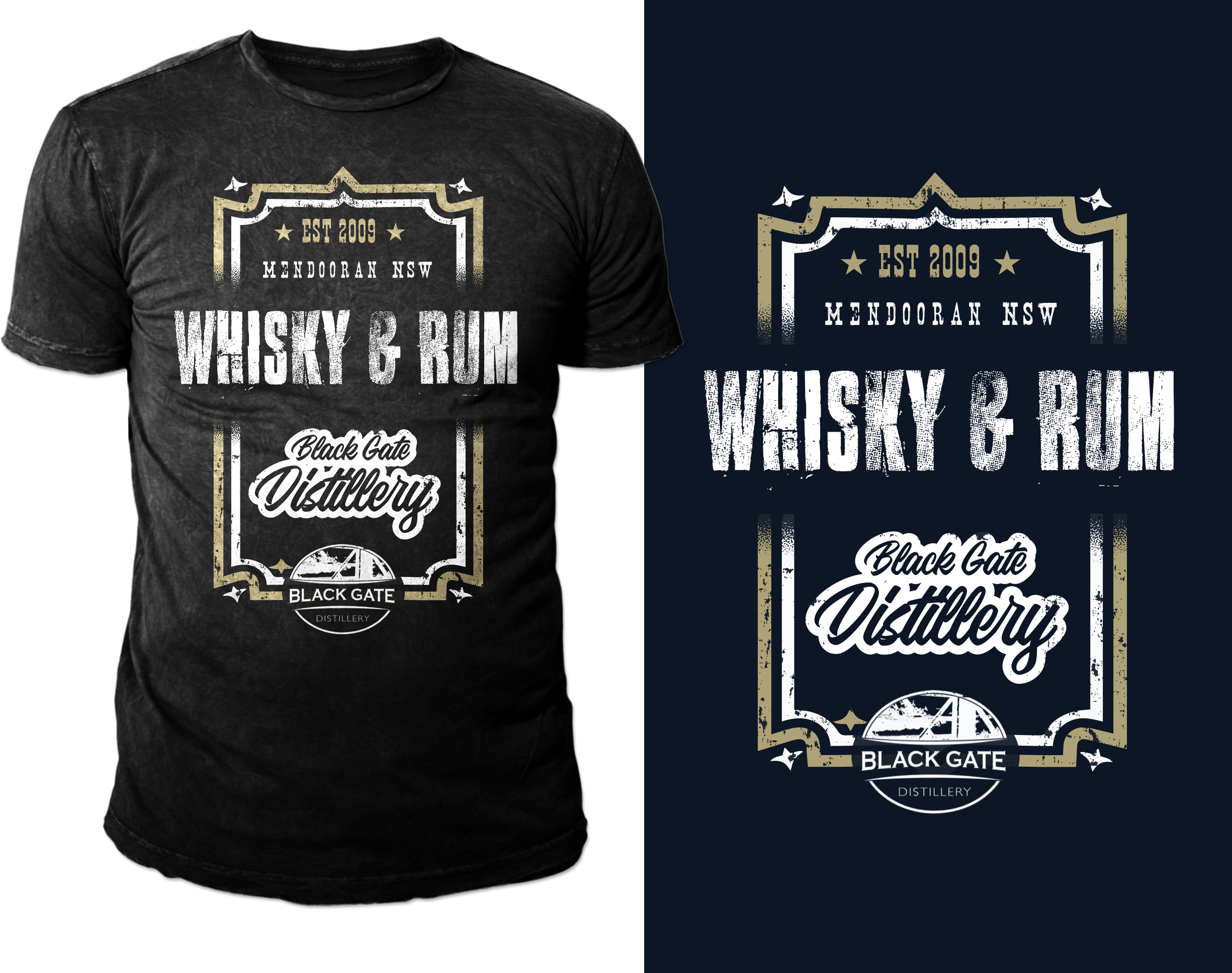 T-shirt Design by Teespixels for Black Gate Distillery | Design #35044711