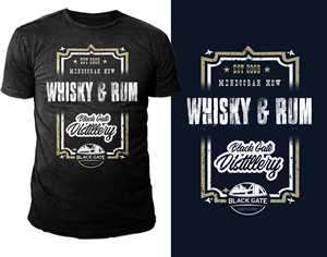T-shirt Design by Teespixels for Black Gate Distillery | Design: #35044711