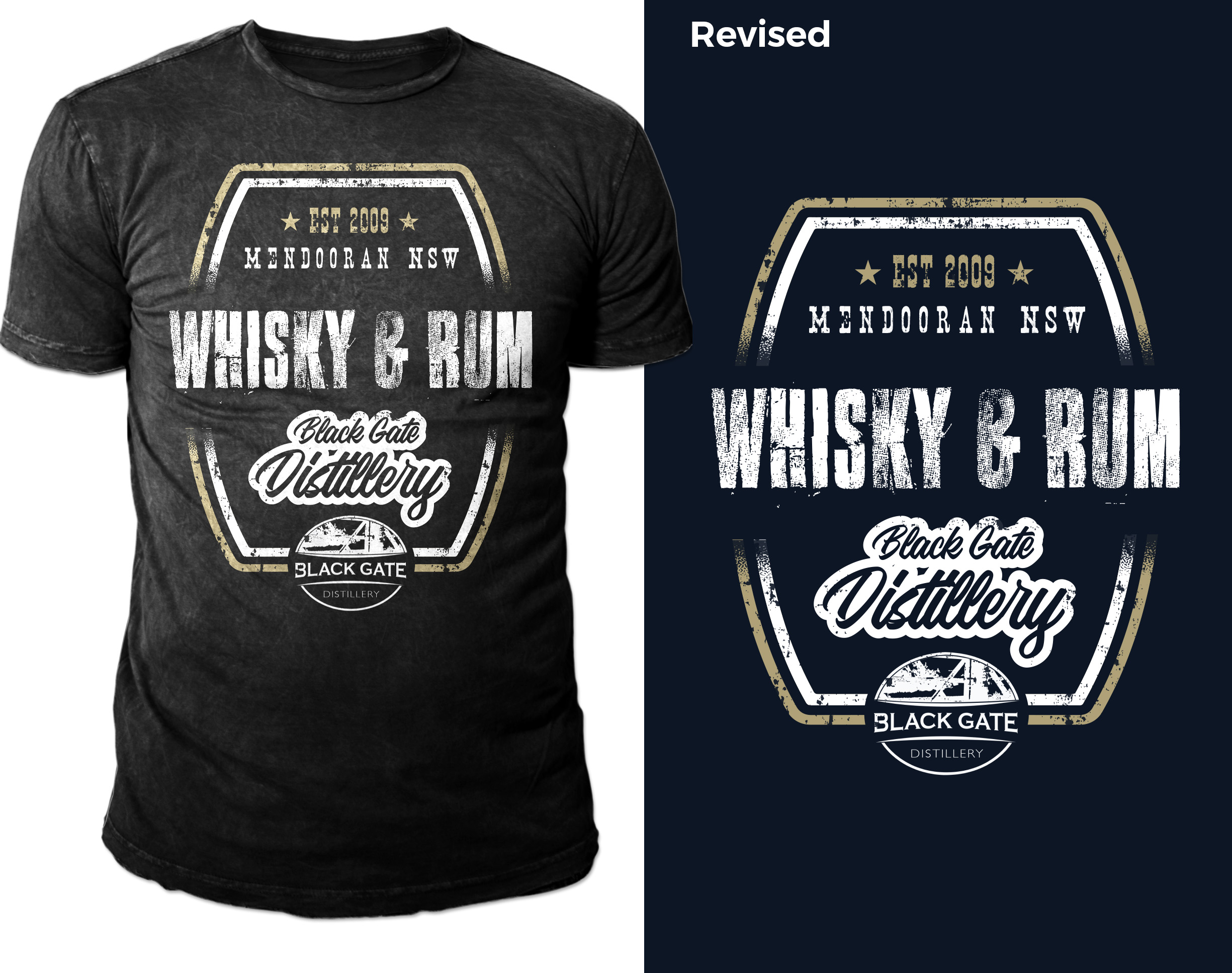 T-shirt Design by Teespixels for Black Gate Distillery | Design #35062928
