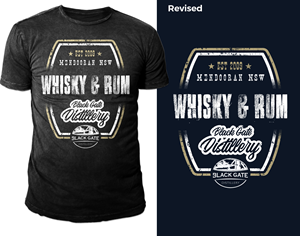 T-shirt Design by Teespixels for Black Gate Distillery | Design: #35062928