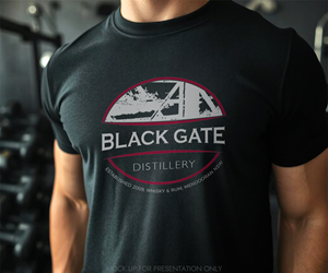 T-shirt Design by NancyTan for Black Gate Distillery | Design: #35033875
