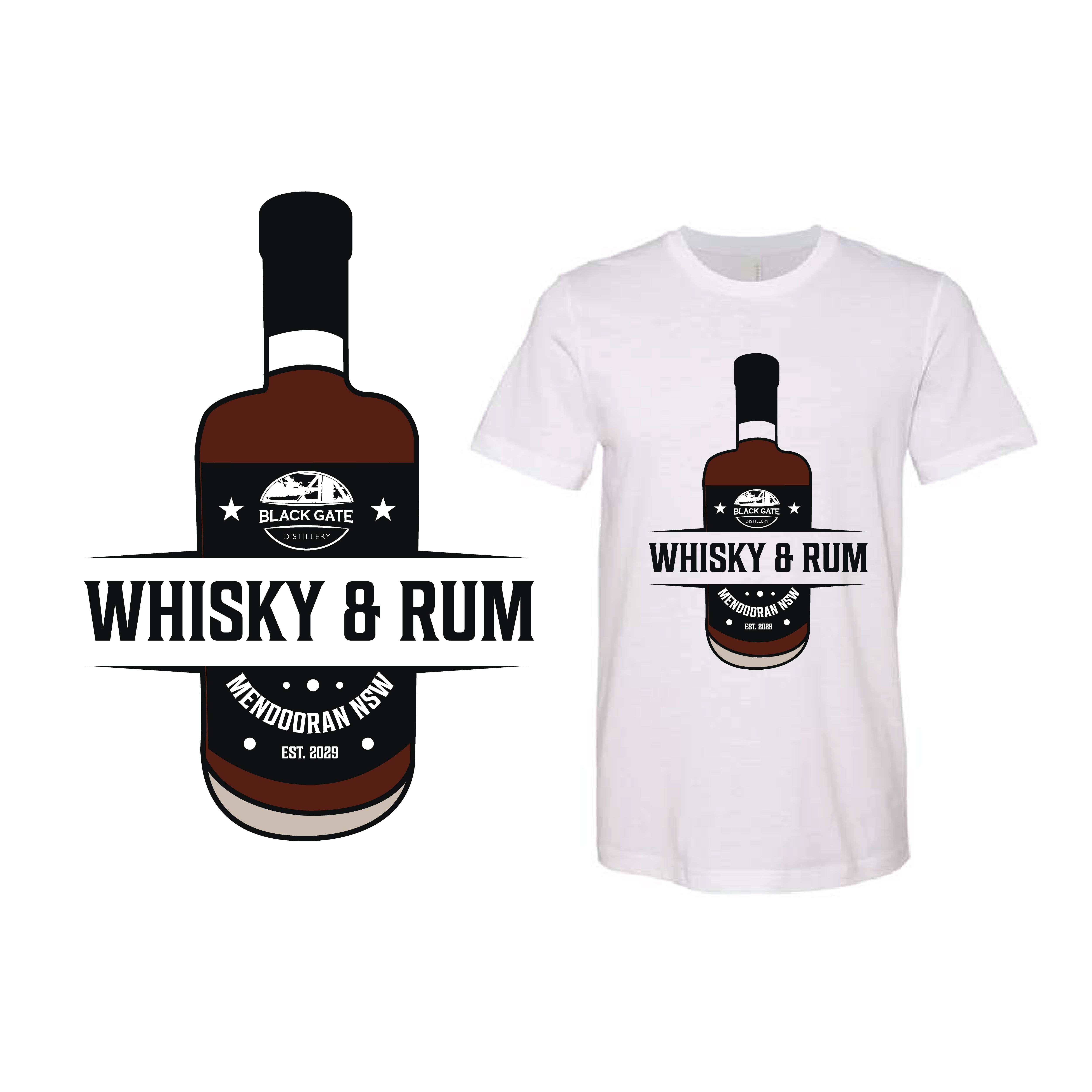 T-shirt Design by bartolomeus for Black Gate Distillery | Design #35031827
