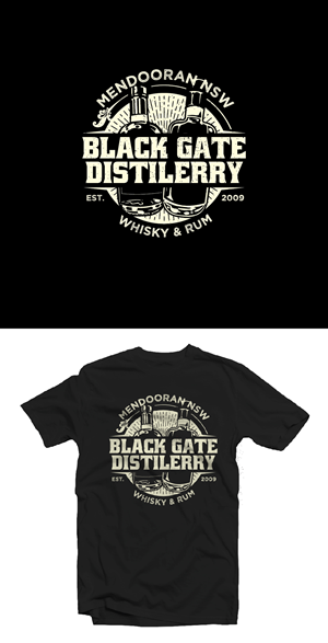 T-shirt Design by Ngoeg for Black Gate Distillery | Design: #35066314
