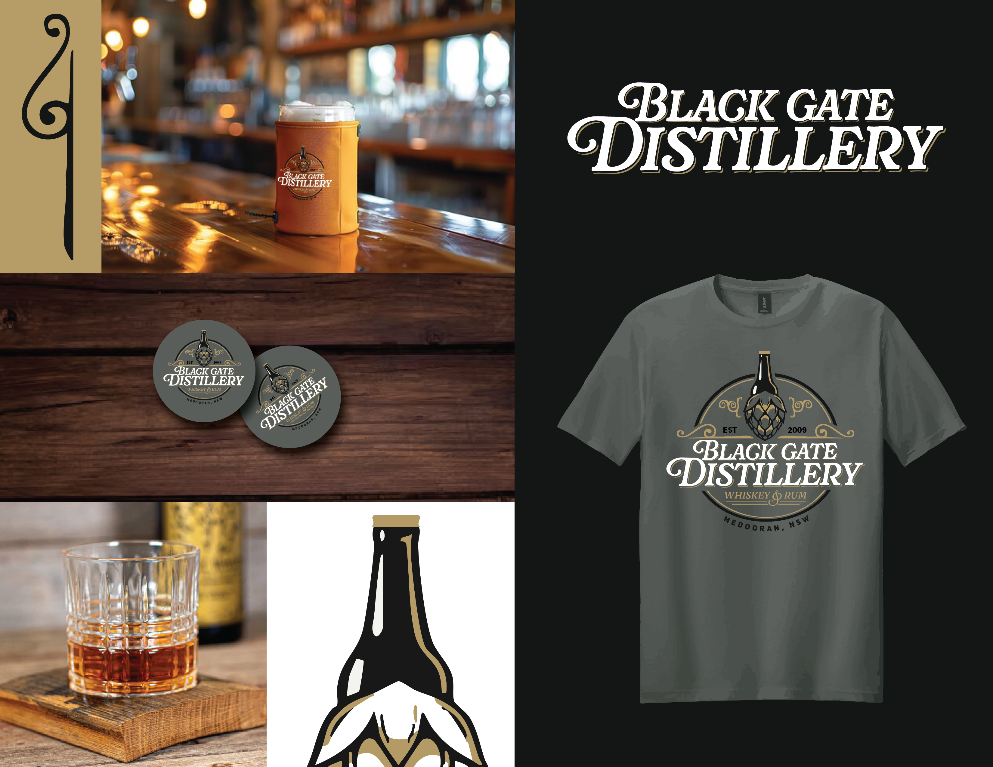 T-shirt Design by kjfellmeth 2 for Black Gate Distillery | Design #35045348