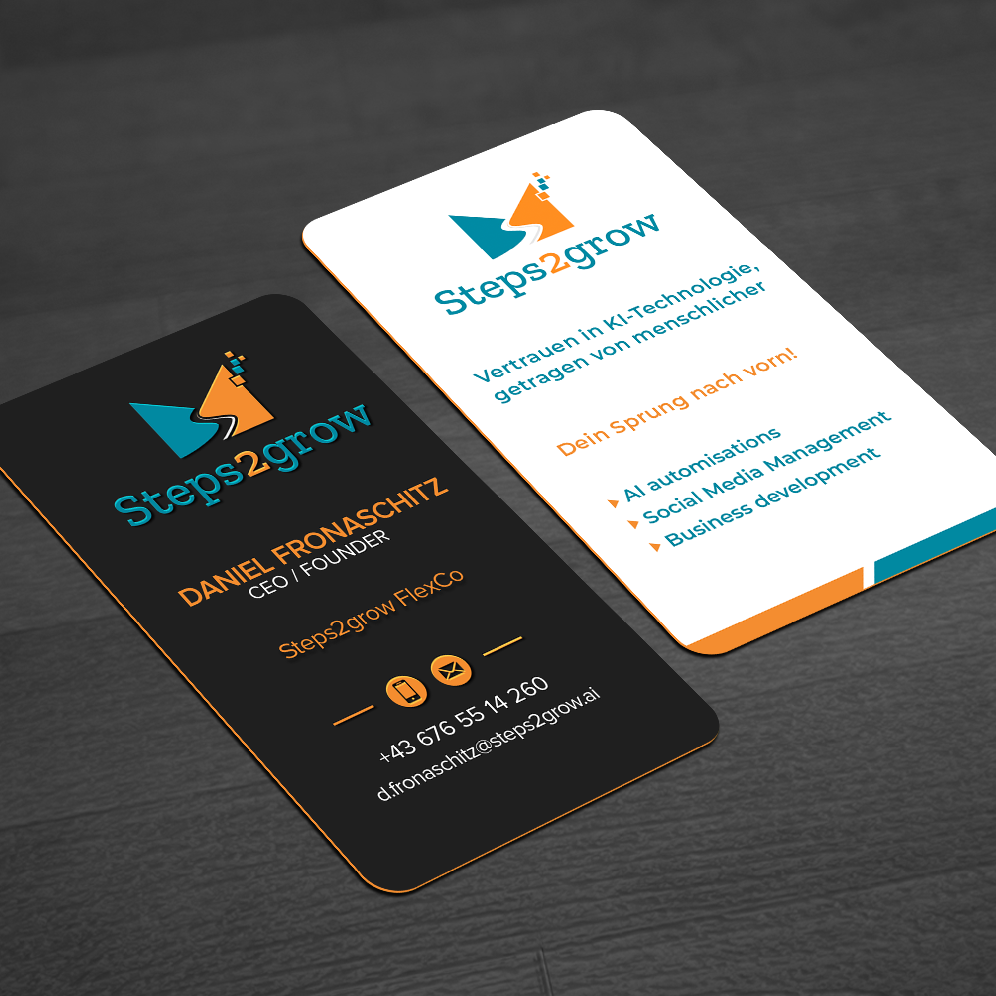 Business Card Design by WellDesign for Steps2grow FlexCo | Design #35049765