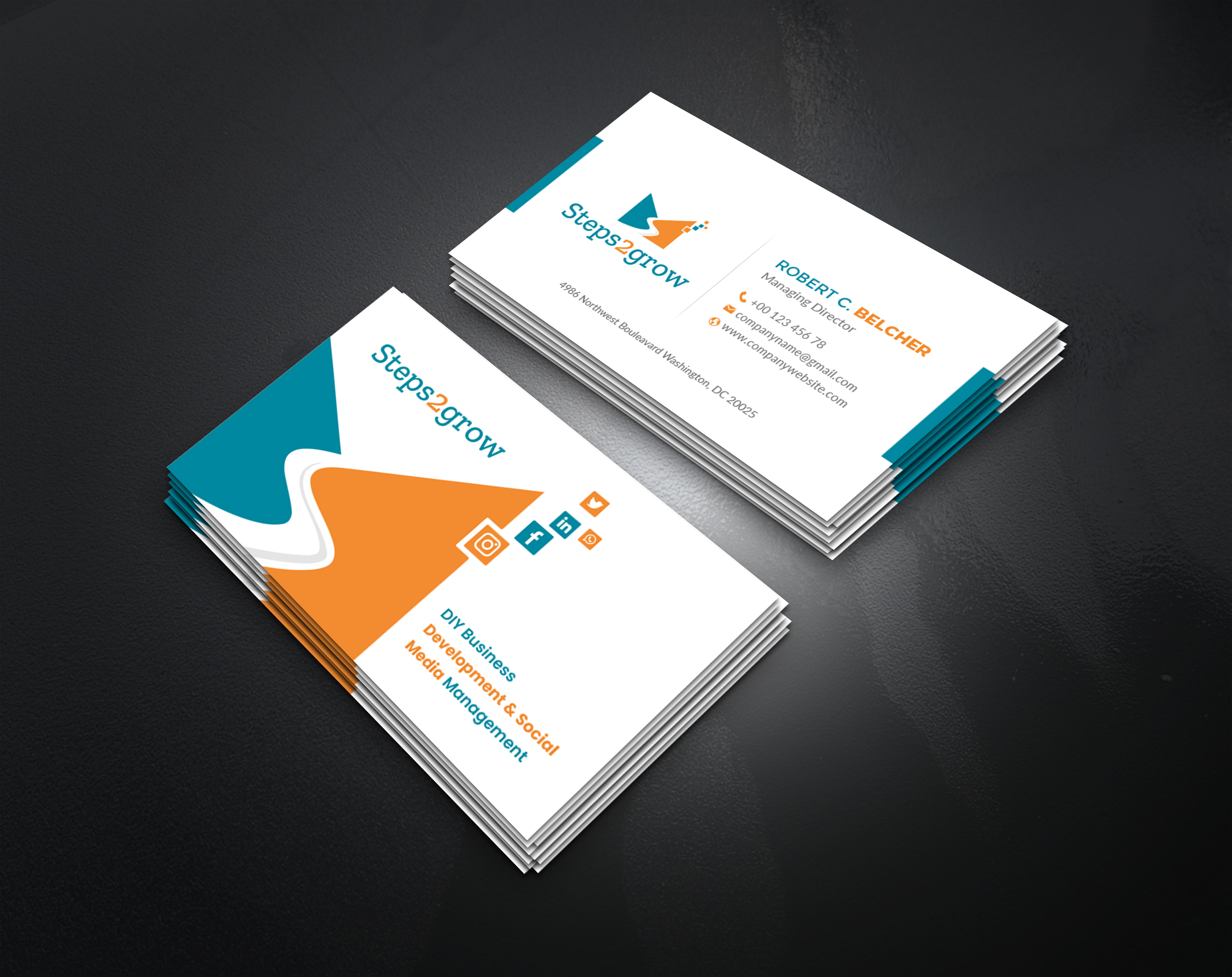 Business Card Design by artbitin for Steps2grow FlexCo | Design #35047016