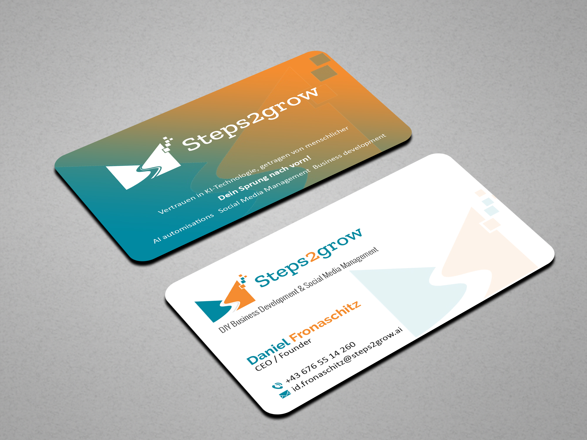 Business Card Design by Creations Box 2015 for Steps2grow FlexCo | Design #35043267