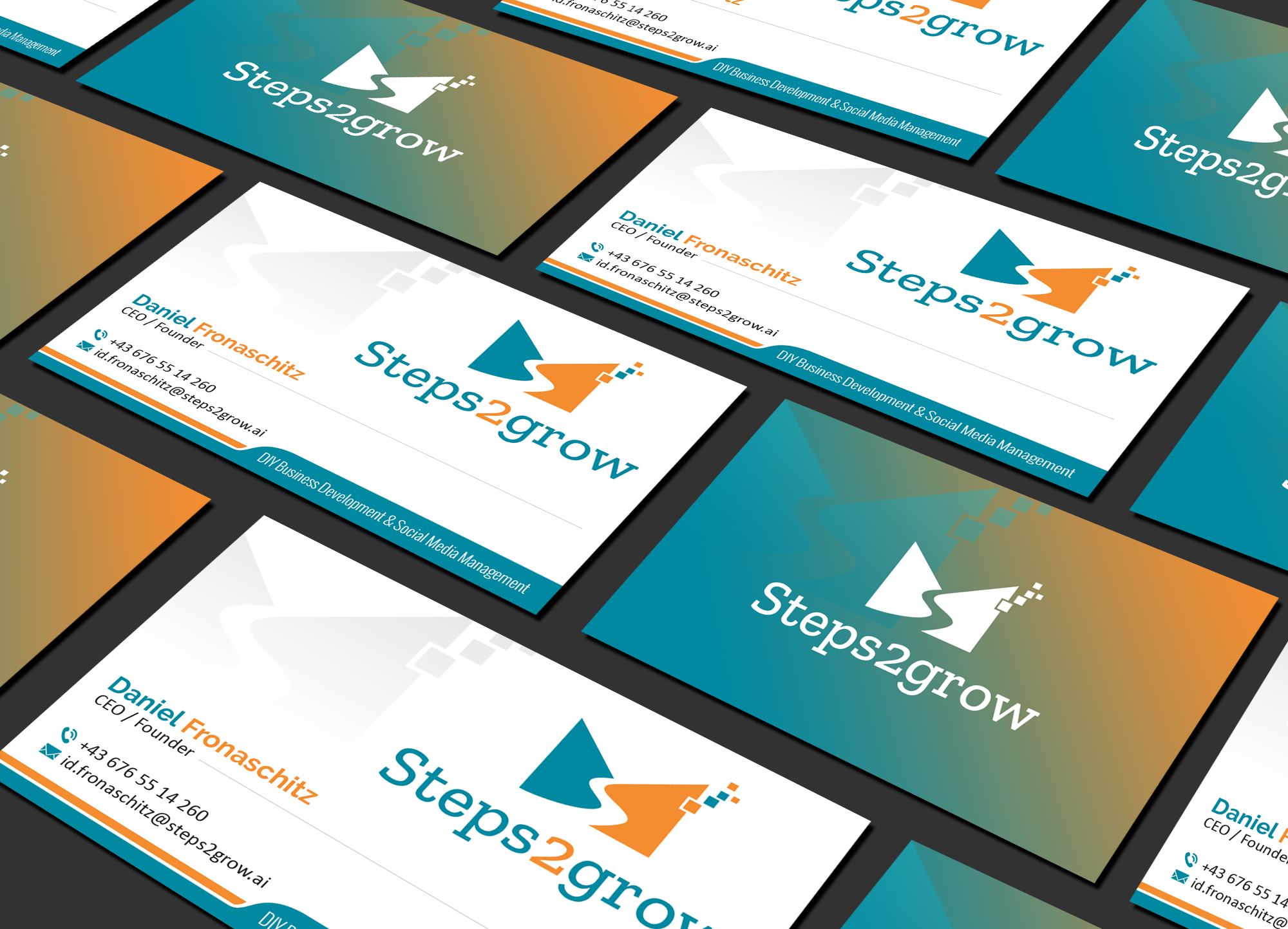 Business Card Design by Creations Box 2015 for Steps2grow FlexCo | Design #35043268