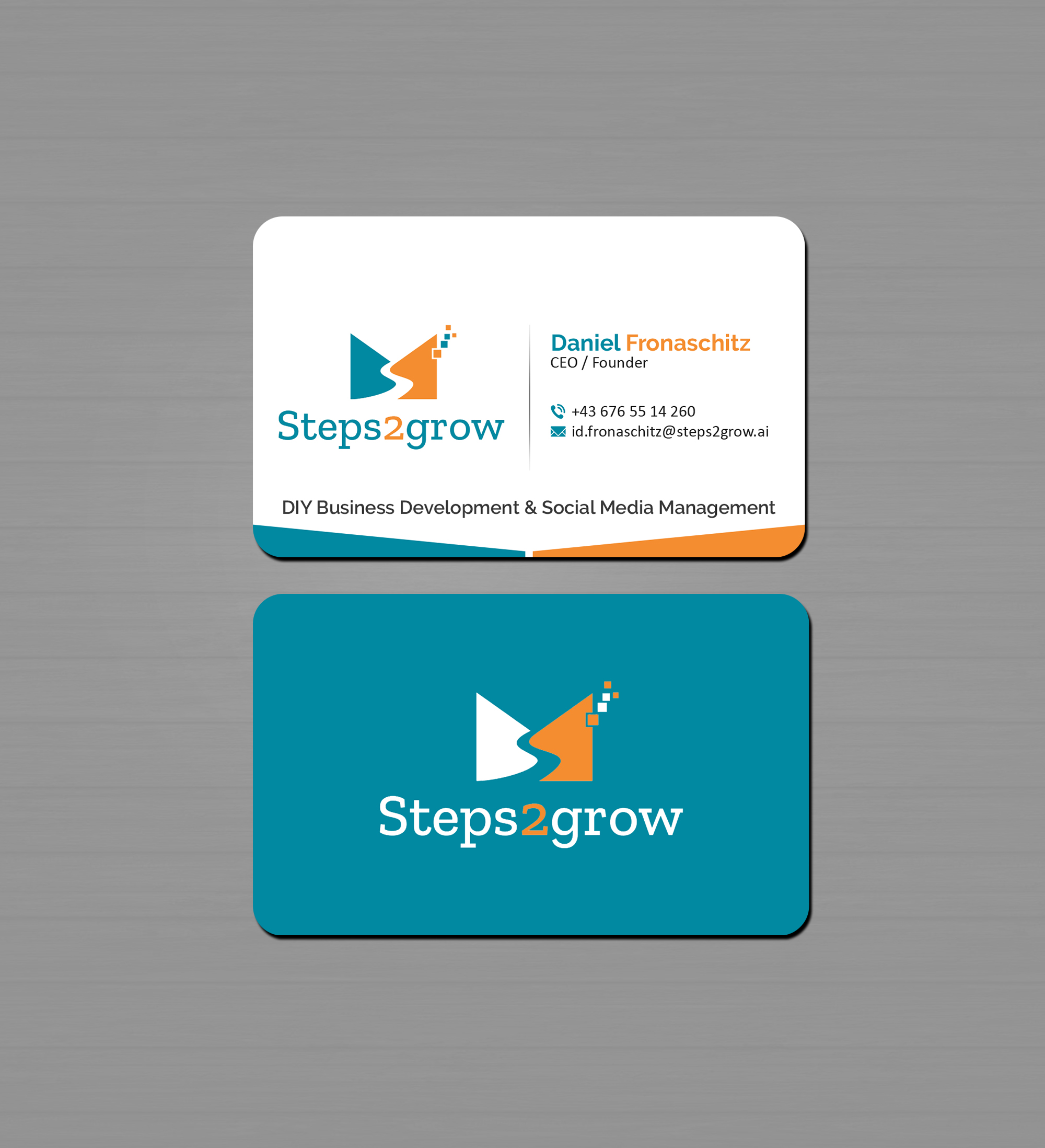Business Card Design by Creations Box 2015 for Steps2grow FlexCo | Design #35043270