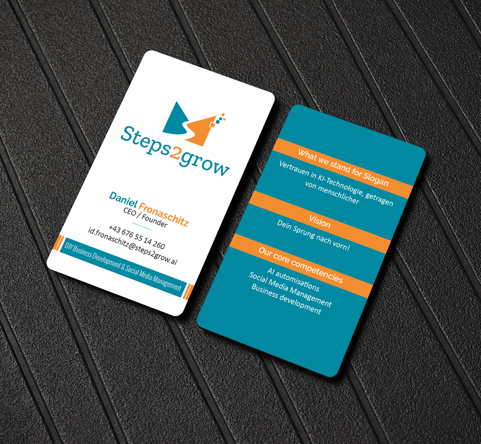 Business Card Design by Creations Box 2015 for Steps2grow FlexCo | Design #35043284