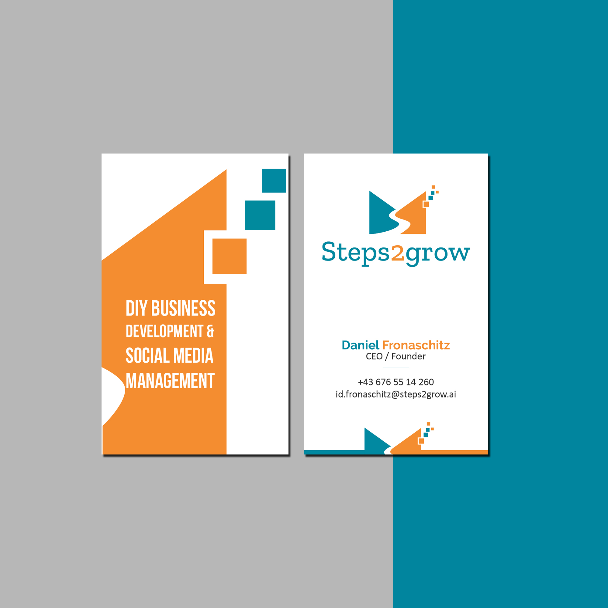 Business Card Design by Creations Box 2015 for Steps2grow FlexCo | Design #35043305