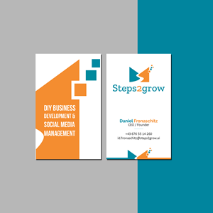 Business Card Design by Creations Box 2015 for Steps2grow FlexCo | Design: #35043305