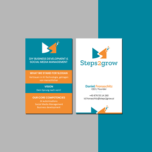 Business Card Design by Creations Box 2015 for Steps2grow FlexCo | Design: #35043306