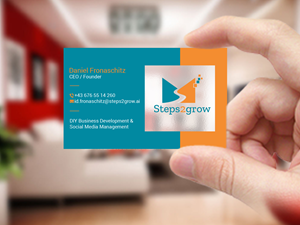 Business Card Design by Creations Box 2015 for Steps2grow FlexCo | Design: #35047653