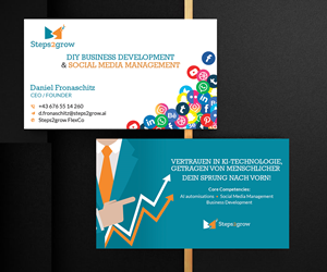 Business Card Design by rainbowmagic2017 for Steps2grow FlexCo | Design #35046889