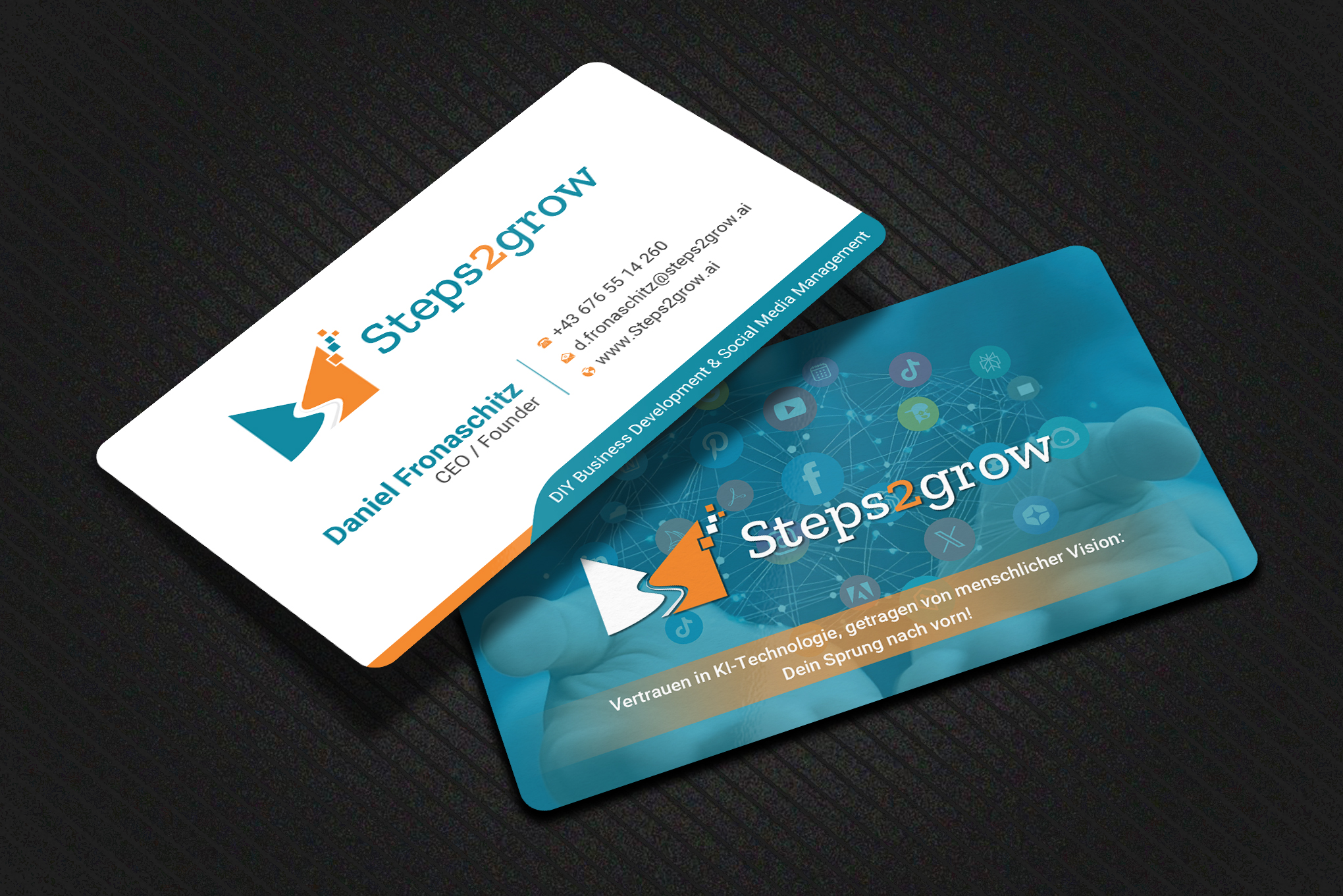 Business Card Design by Uttom 2 for Steps2grow FlexCo | Design #35043468