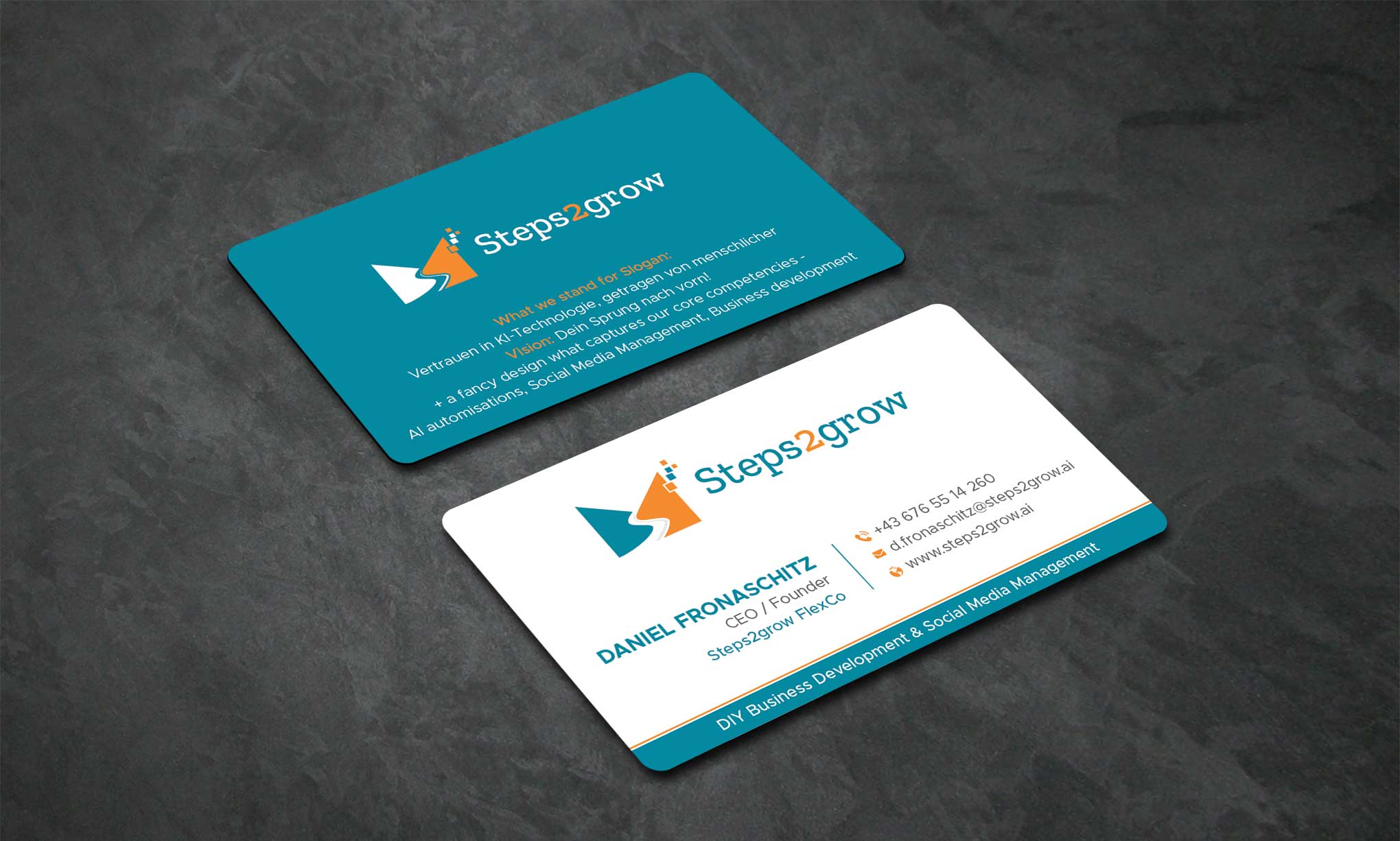 Business Card Design by DesignShout for Steps2grow FlexCo | Design #35047385