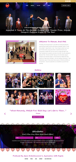 Web Design by WebDesk Solution for apiro Entertainment GmbH&Co.KG  | Design #35052030