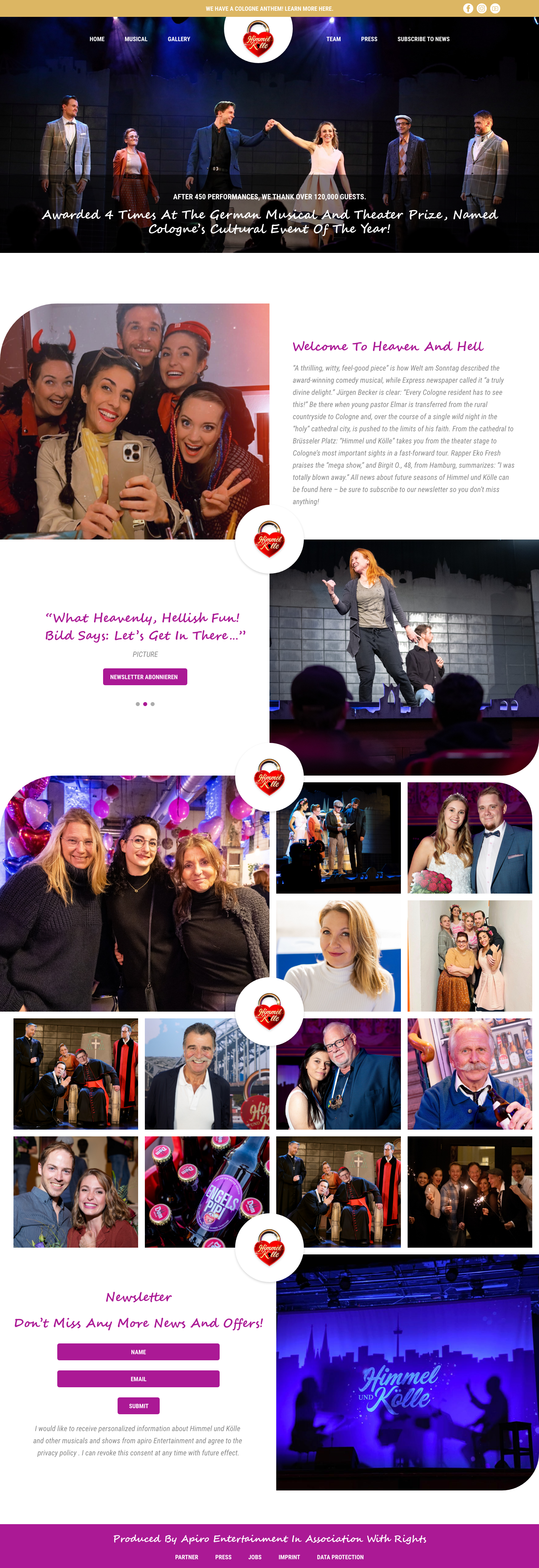 Web-Design von WebDesk Solution für apiro Entertainment GmbH&Co.KG  | Design #35067324