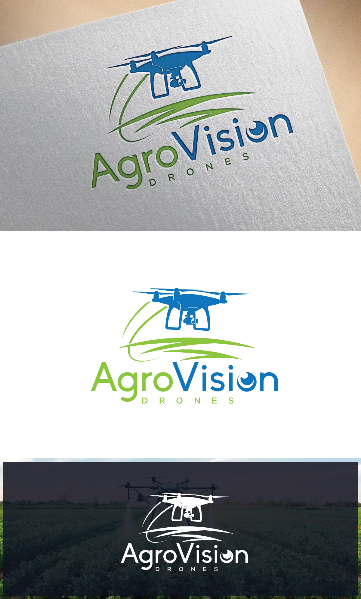 Logo Design by Om Namah Shivay for AgroVision Drones | Design #35043822
