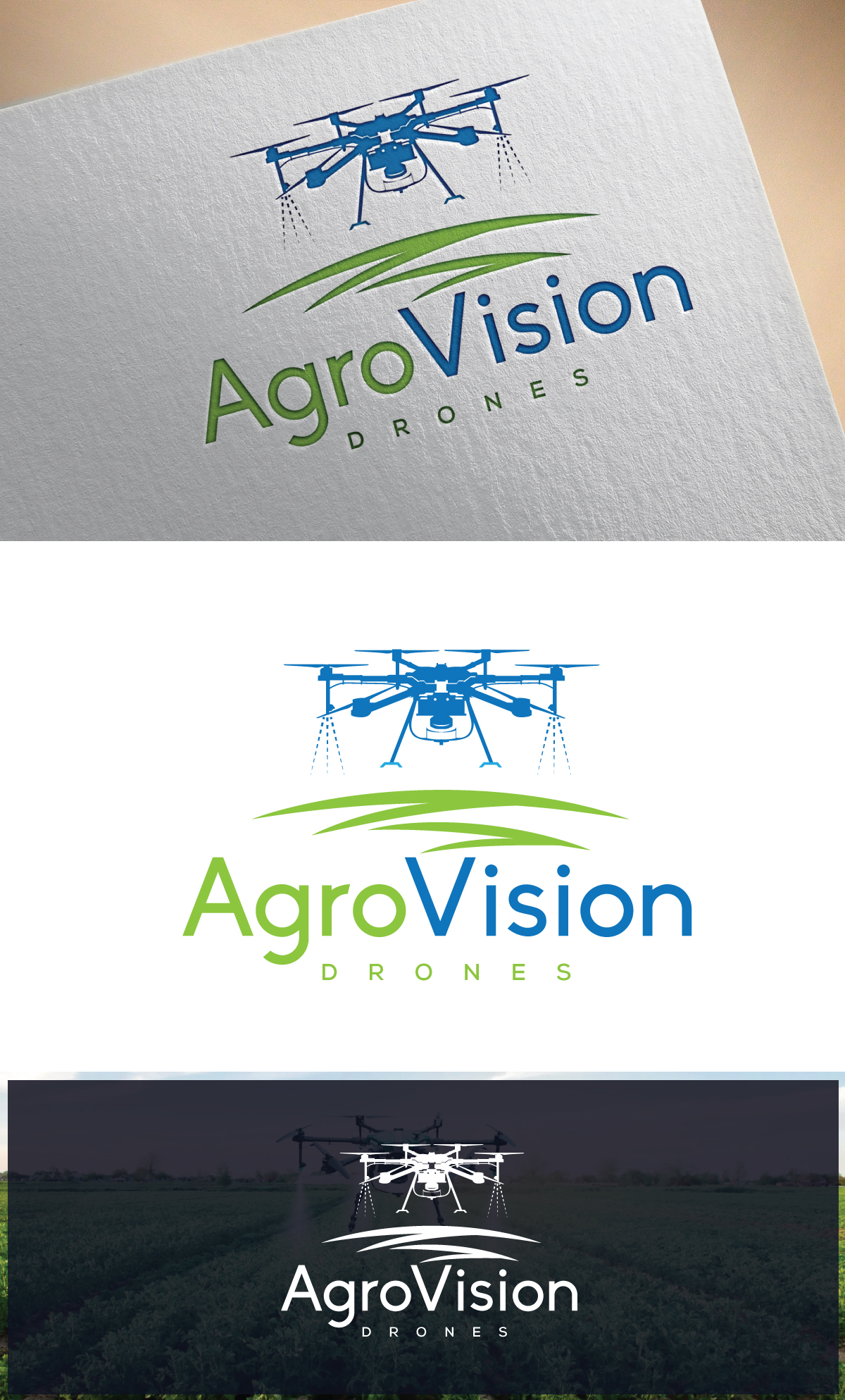 Logo Design by Om Namah Shivay for AgroVision Drones | Design #35043823