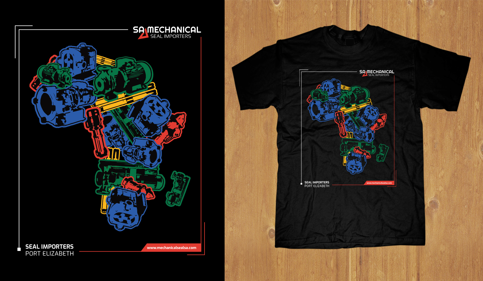 T-shirt Design by MNM for sa mechanical seal importer pe | Design #35045727