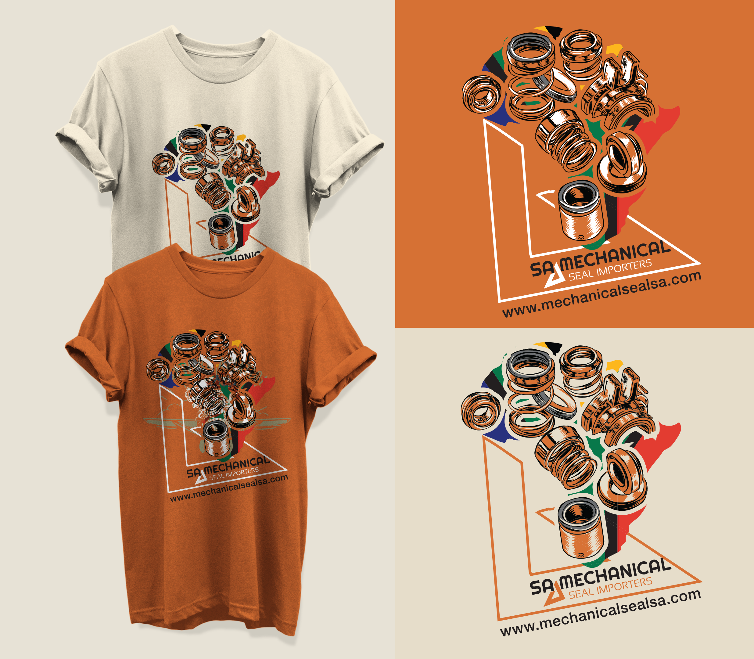 T-shirt Design by Baraka Joe for sa mechanical seal importer pe | Design #35048506