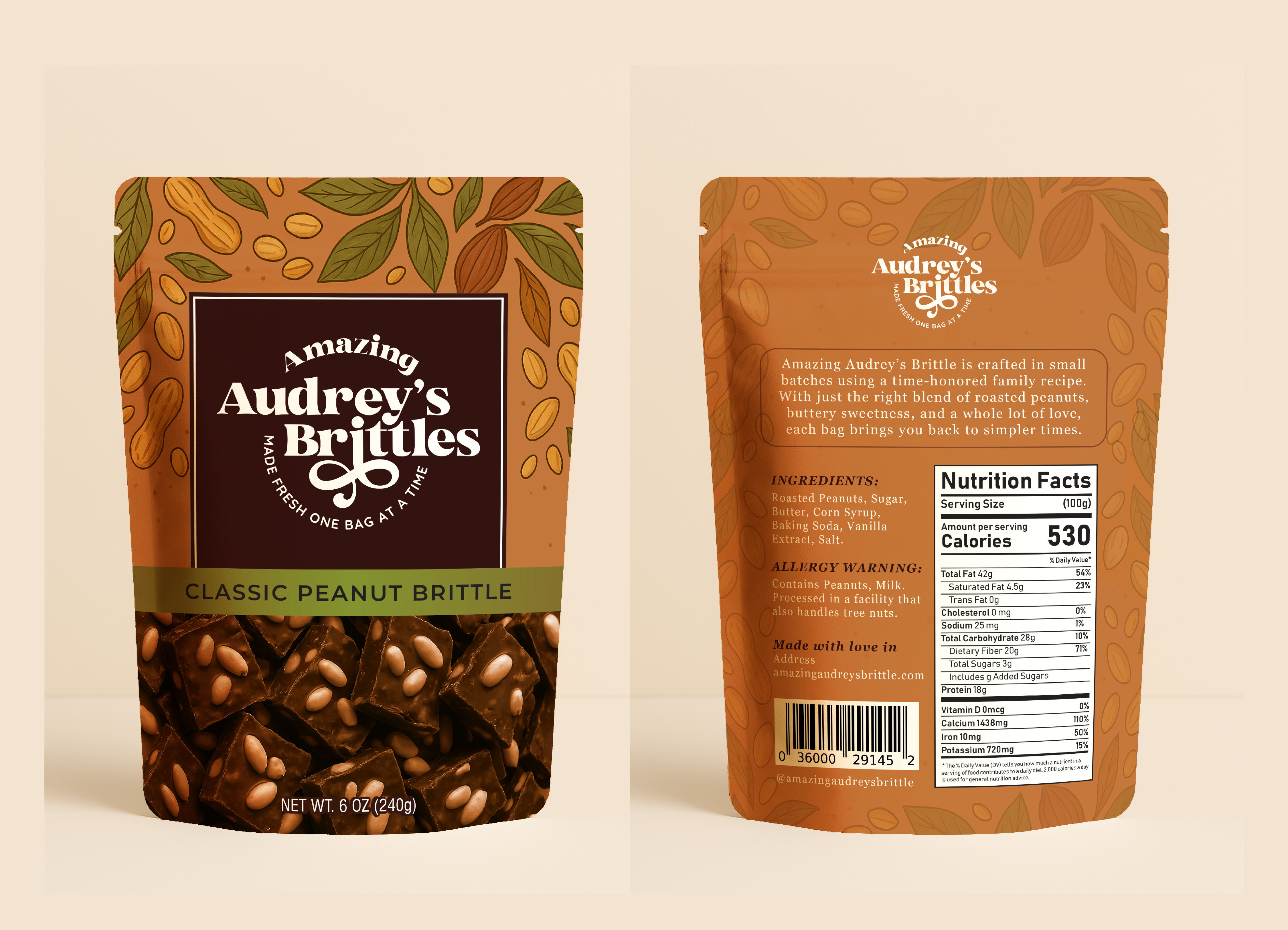 Packaging Design by Abdulmumin Imam for Amazing Audrey's Brittle | Design #35073096