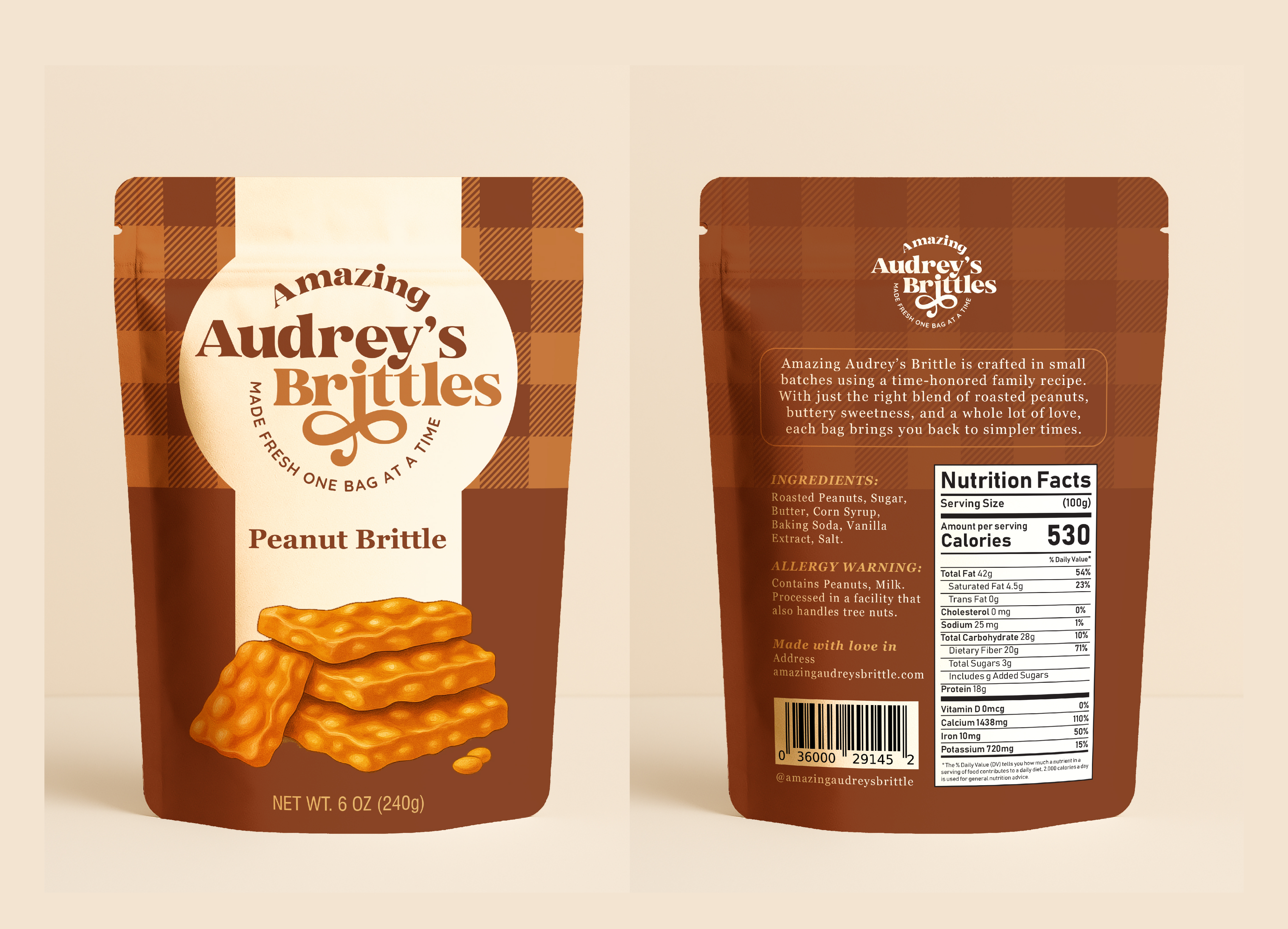 Design Emballage par Abdulmumin Imam pour Amazing Audrey's Brittle | Design #35073097