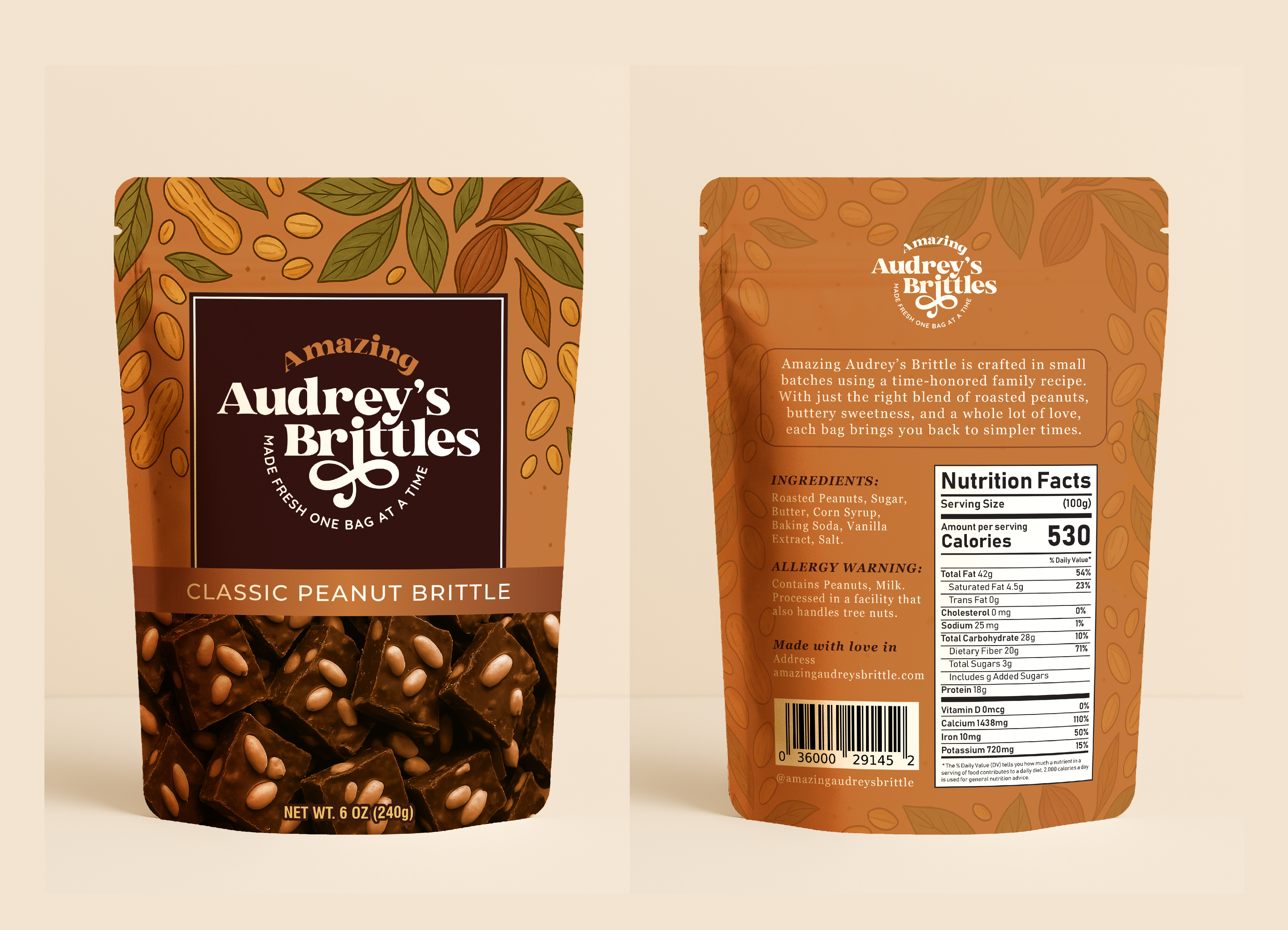 Packaging Design by Abdulmumin Imam for Amazing Audrey's Brittle | Design #35073098
