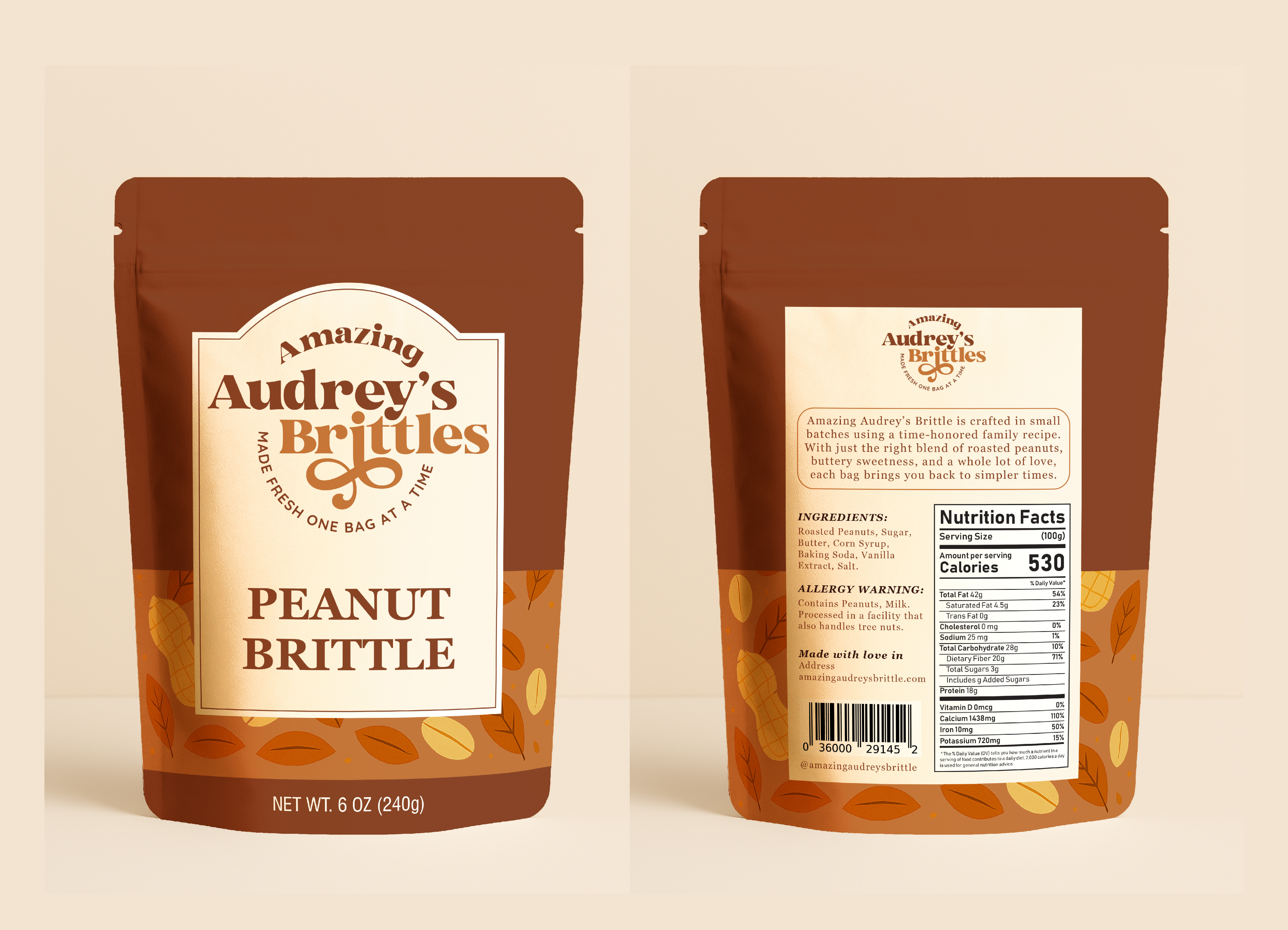 Packaging Design by Abdulmumin Imam for Amazing Audrey's Brittle | Design #35073101