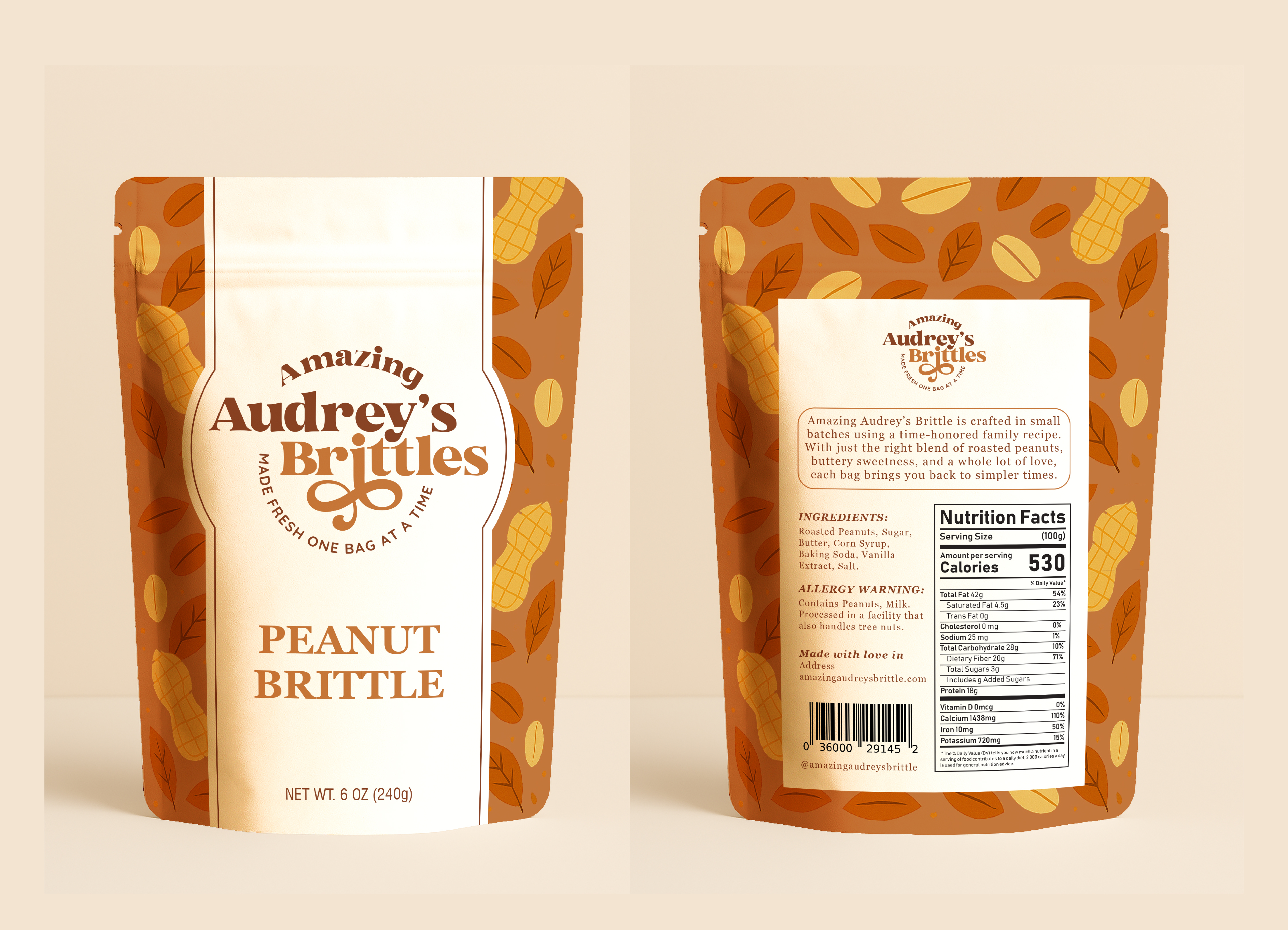 Packaging Design by Abdulmumin Imam for Amazing Audrey's Brittle | Design #35073102