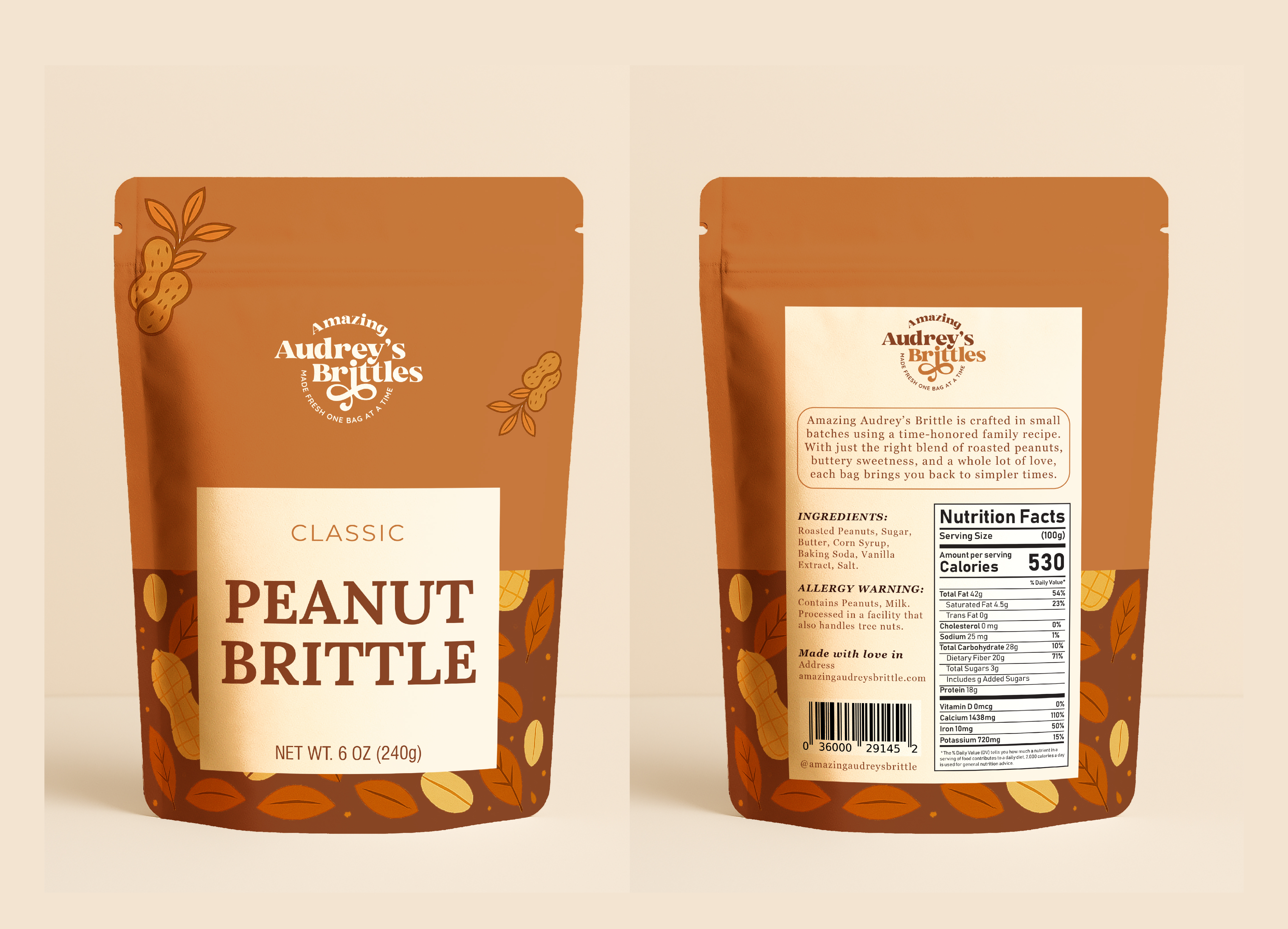 Packaging Design by Abdulmumin Imam for Amazing Audrey's Brittle | Design #35073105
