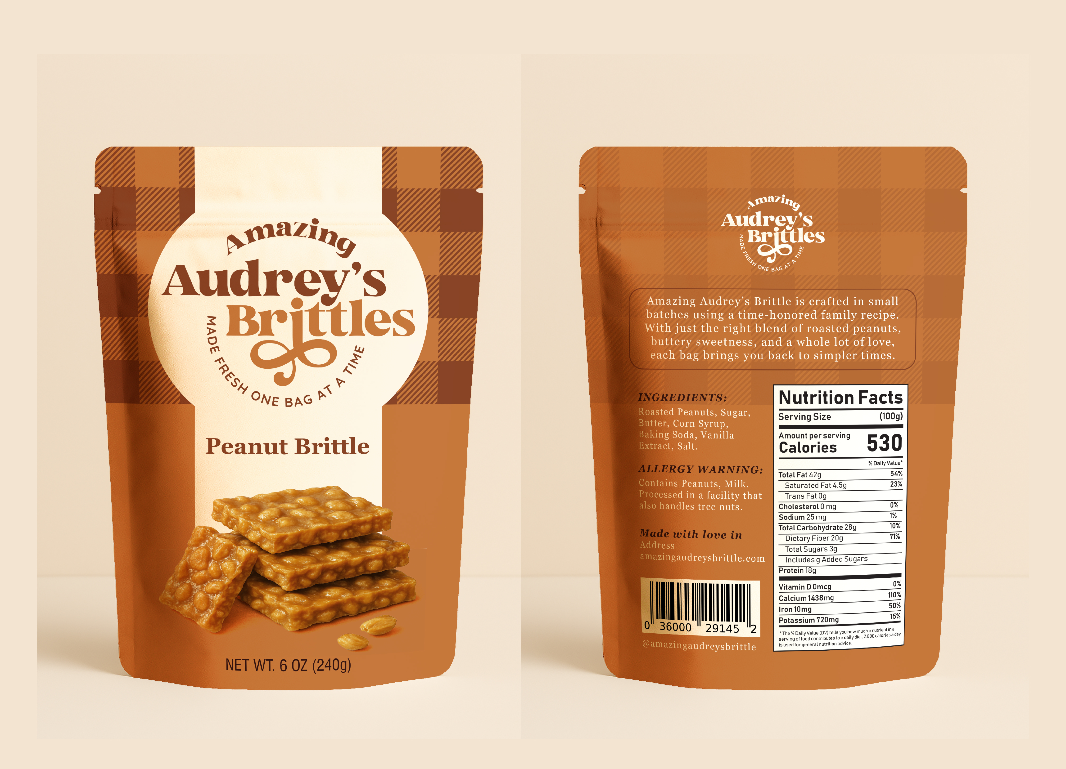 Design Emballage par Abdulmumin Imam pour Amazing Audrey's Brittle | Design #35077973