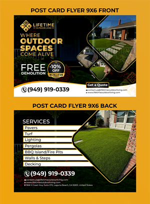 Flyer-Design von Excellar Hub für Lifetime Outdoor Living | Design: #35093545
