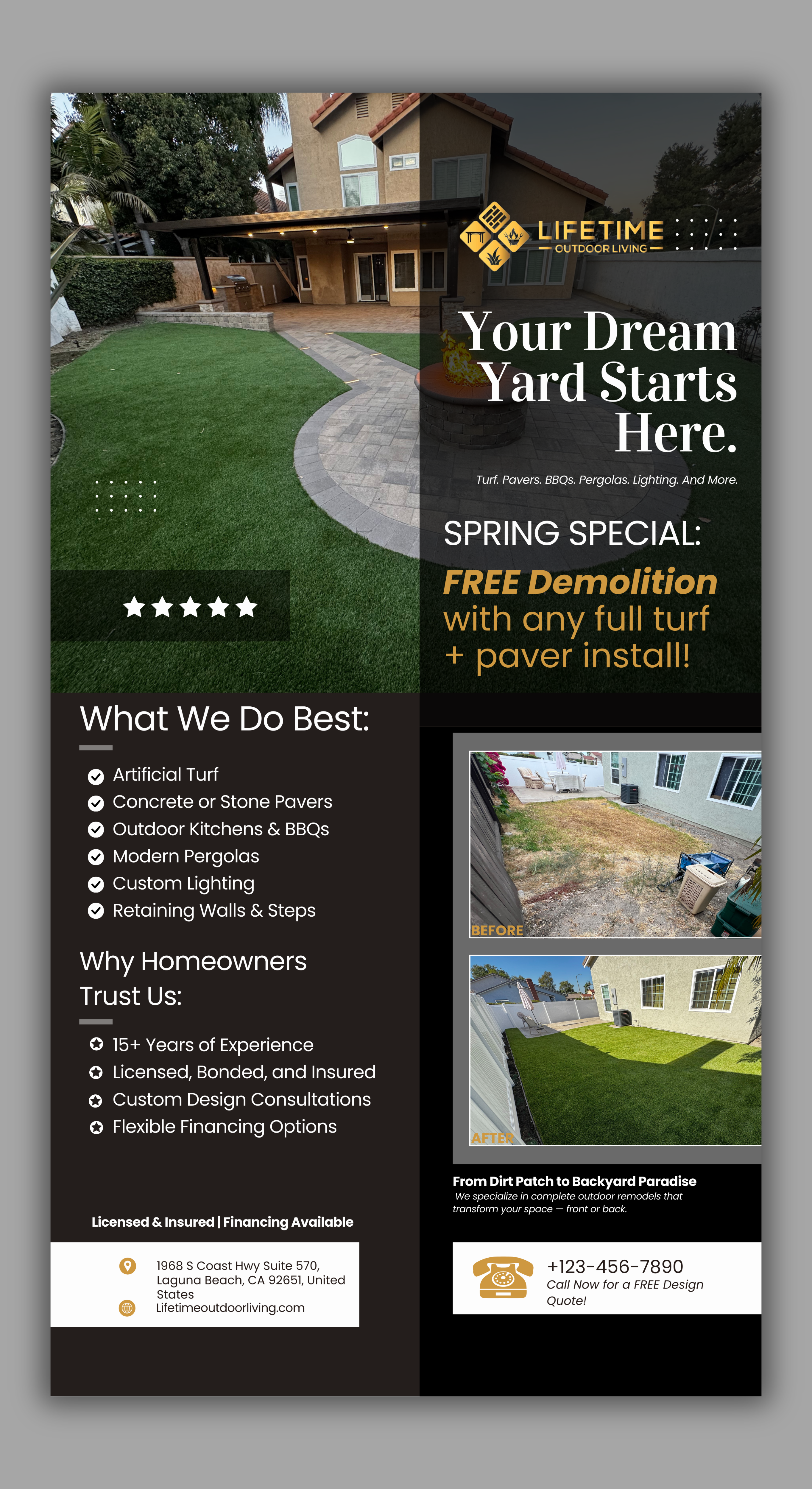 Flyer Design by Custom A for Lifetime Outdoor Living | Design #35065544