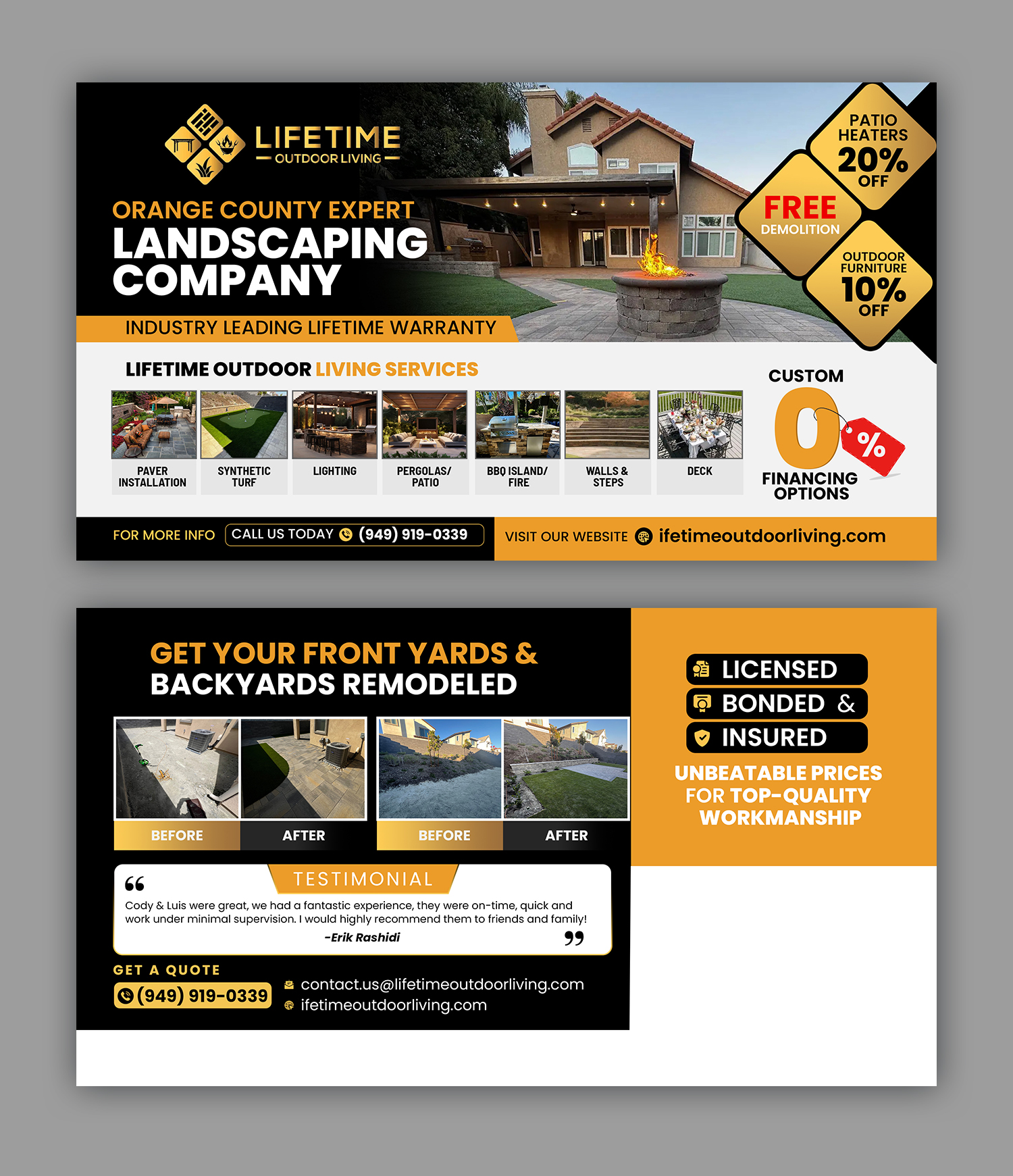 Flyer Design by debdesign for Lifetime Outdoor Living | Design #35053163