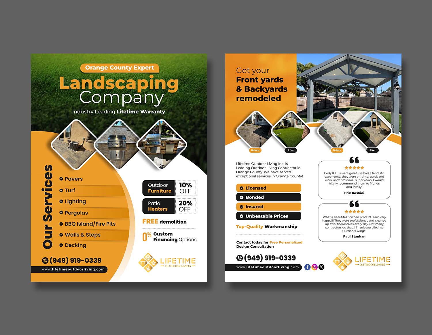 Flyer-Design von debdesign für Lifetime Outdoor Living | Design #35054126