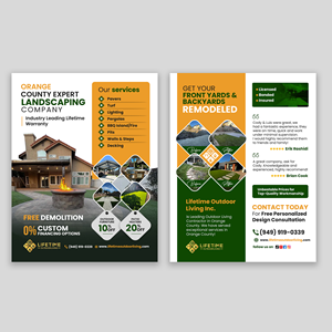 Flyer Design by debdesign for Lifetime Outdoor Living | Design: #35054266