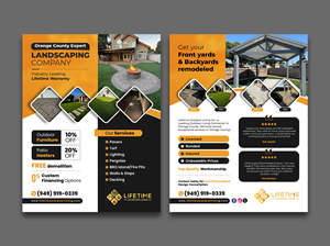 Flyer Design by debdesign for Lifetime Outdoor Living | Design: #35065445