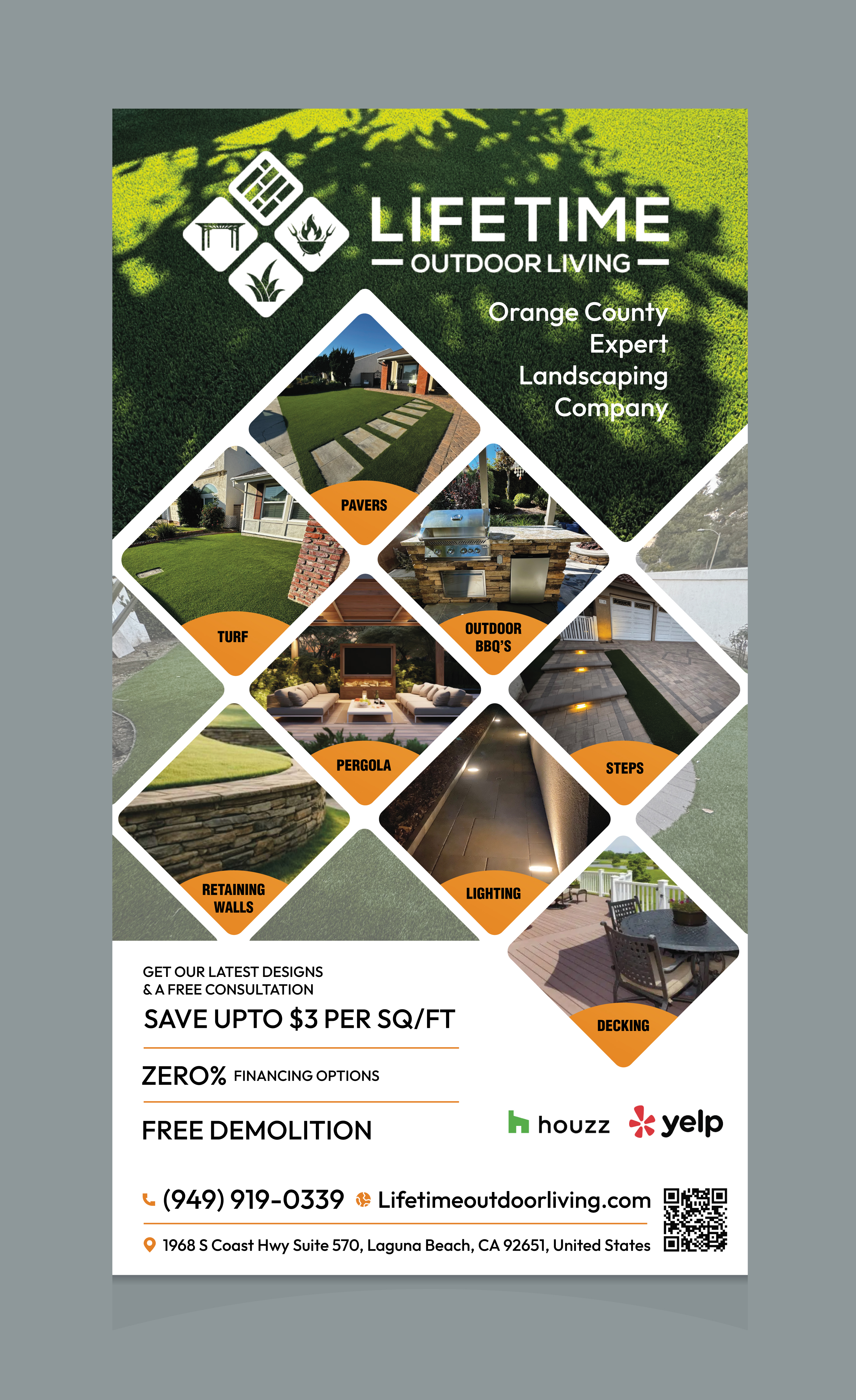 Flyer-Design von saurov für Lifetime Outdoor Living | Design #35054433