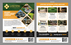 Flyer Design by Stan$oul for Lifetime Outdoor Living | Design: #35052700