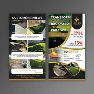Flyer-Design von Impressive Designs für Lifetime Outdoor Living | Design #35058023