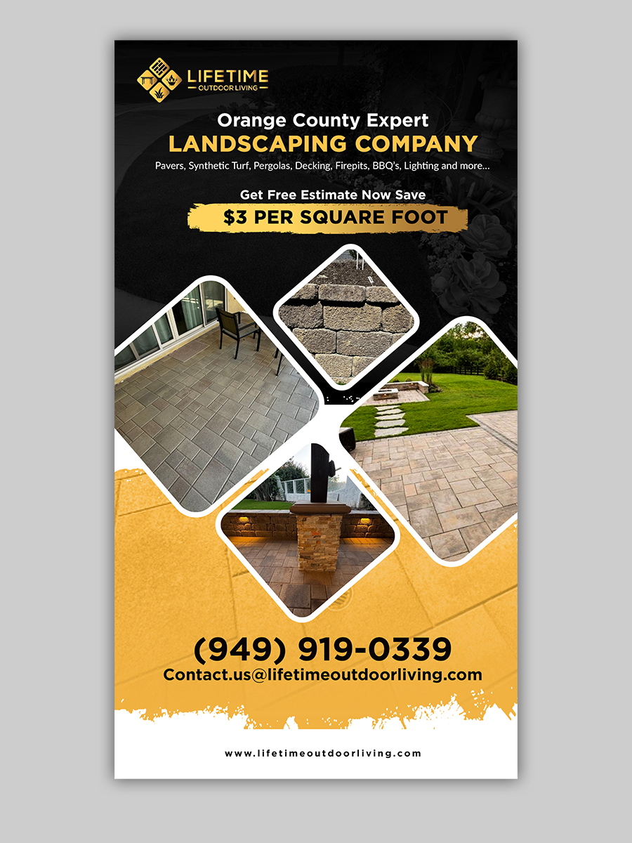 Flyer-Design von n214008 für Lifetime Outdoor Living | Design #35059377