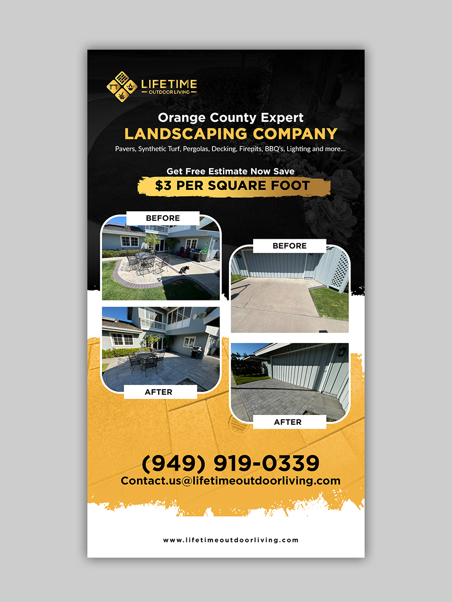 Flyer-Design von n214008 für Lifetime Outdoor Living | Design #35059378