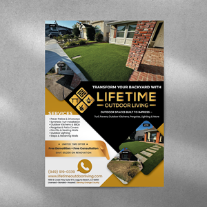 Flyer-Design von Lid Sucero für Lifetime Outdoor Living | Design #35074387
