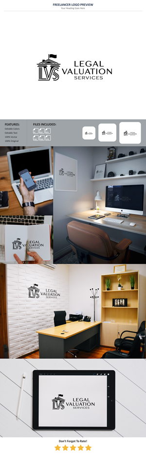 Logo-Design von VectorForge für Legal Valuation Services, LLC | Design: #35056194