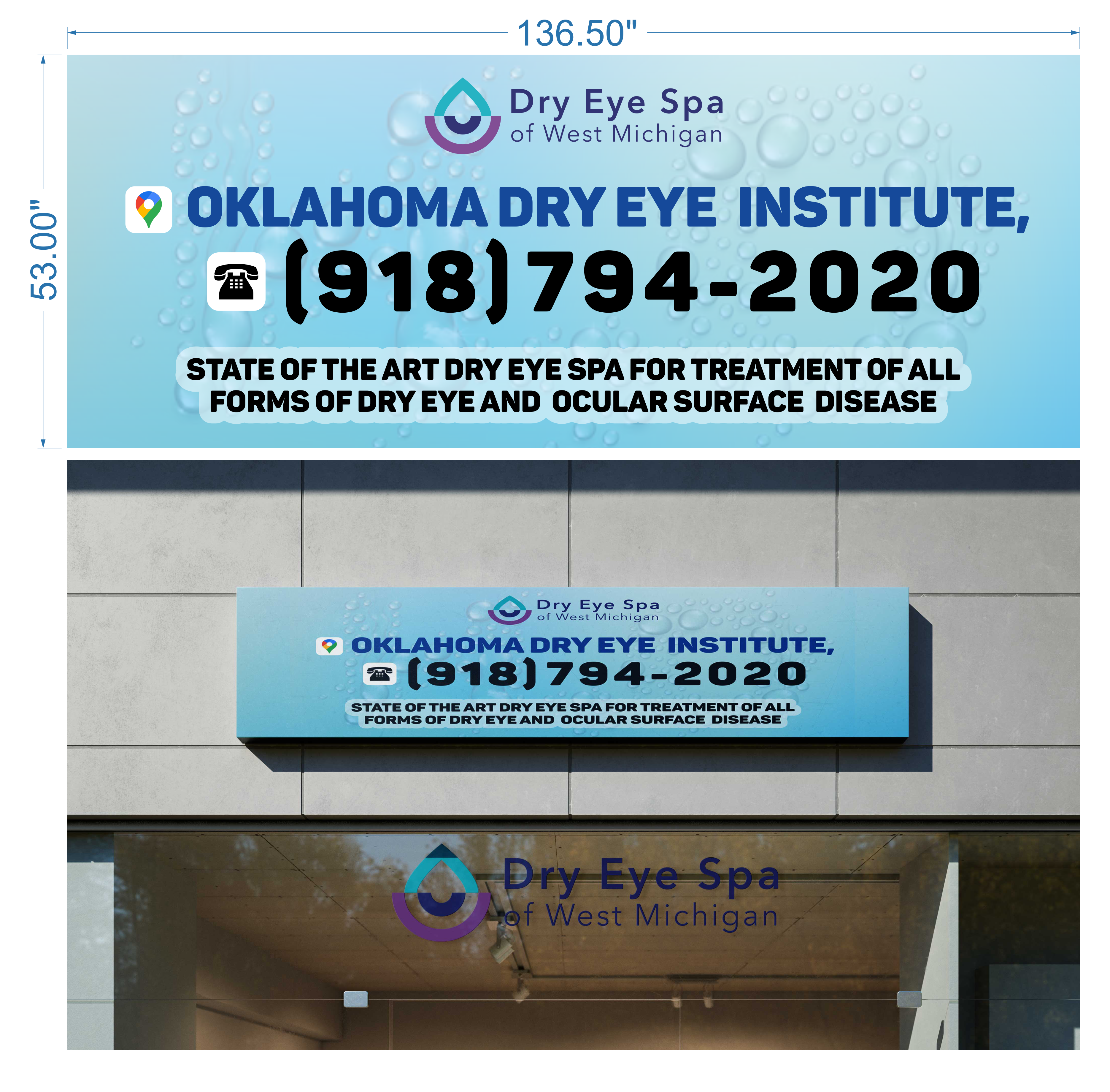 Signage Design by masheri for Oklahoma Dry Eye Institute | Design #35080477