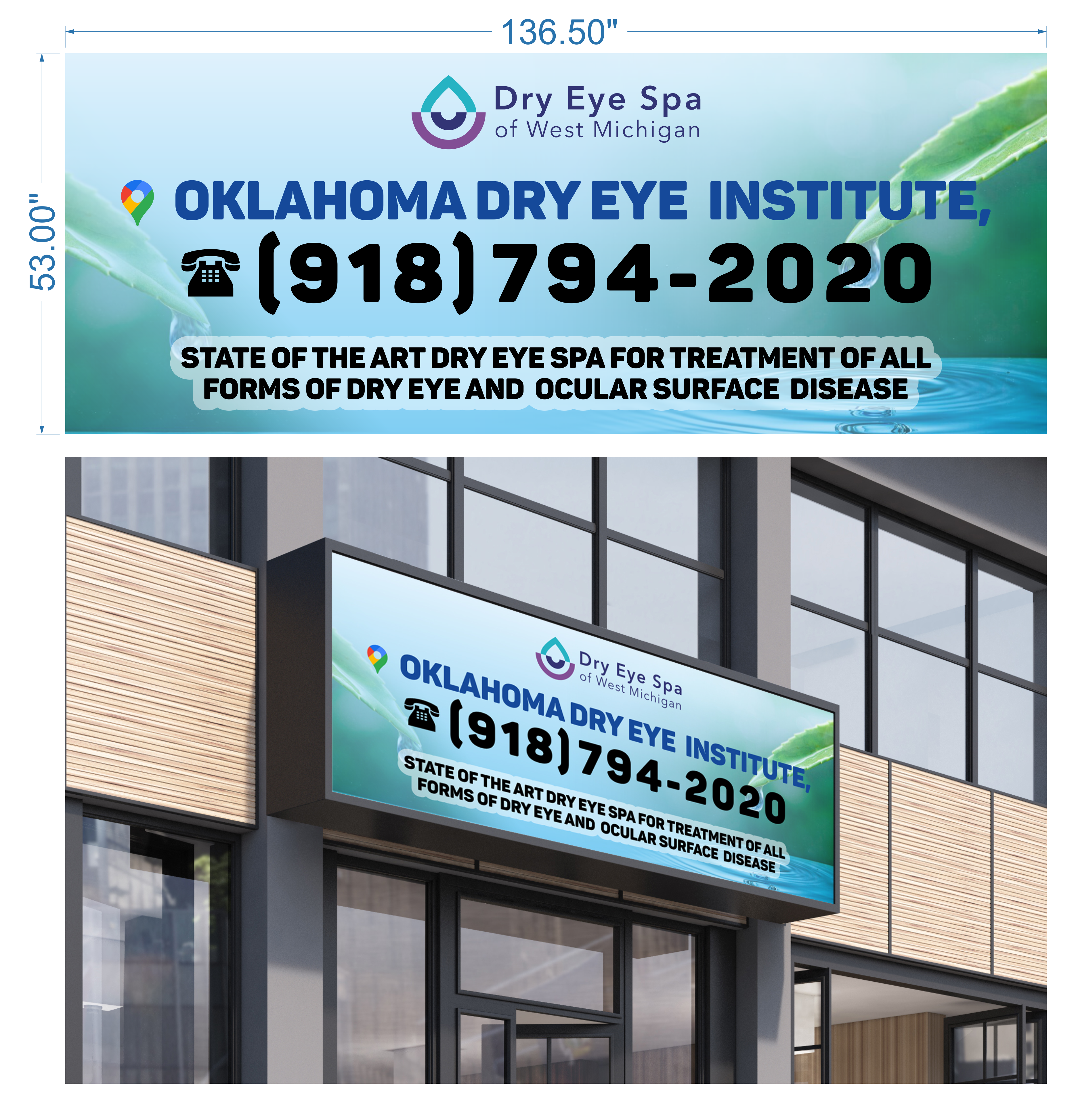 Signage Design by masheri for Oklahoma Dry Eye Institute | Design #35080485