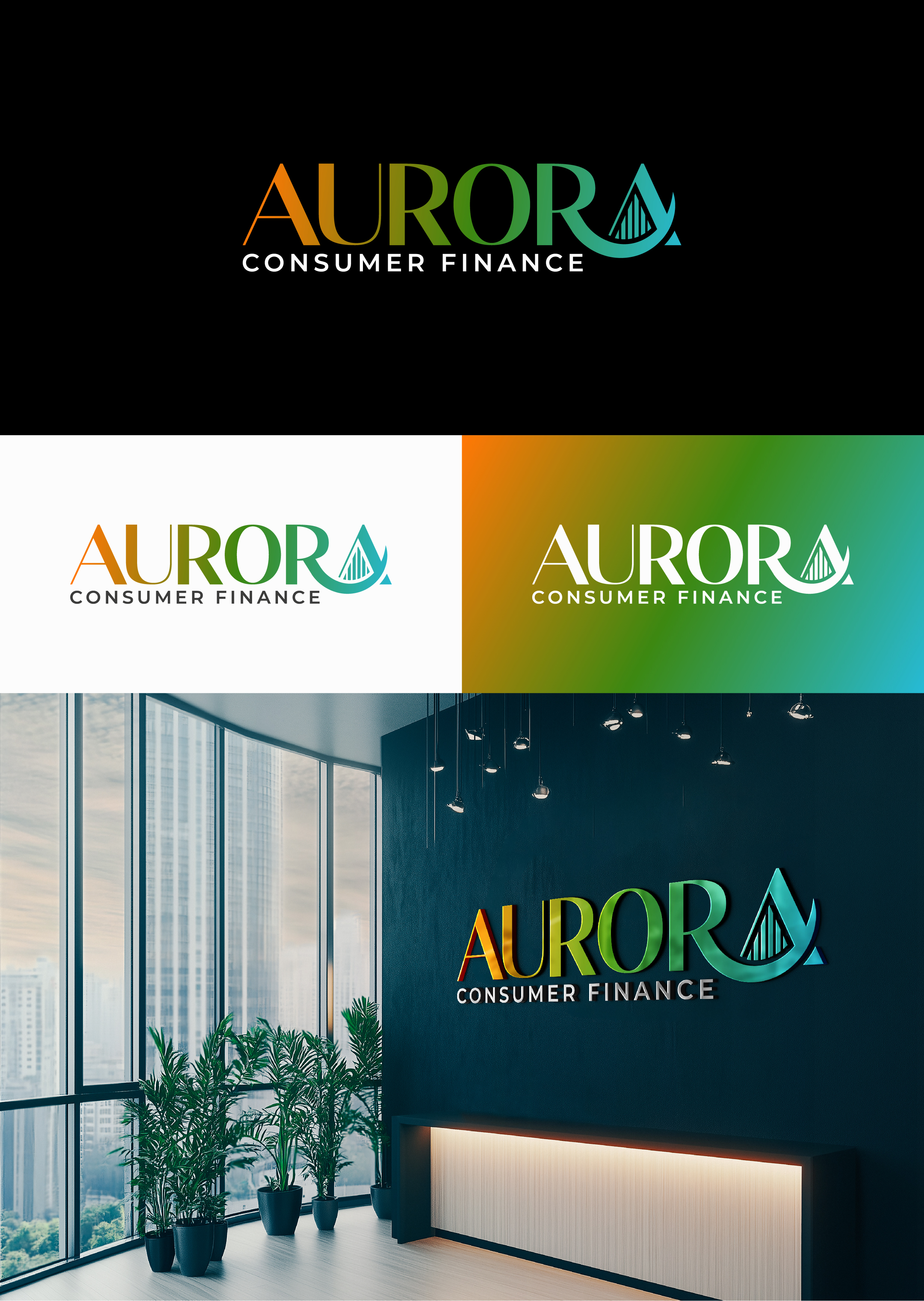 Logo Design by PixelUP Graphics for Aurora Consumer Finance LLC | Design #35061149